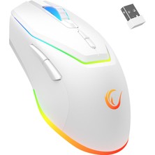 Rampage Vortex M1 Beyaz Rgb Ledli Makrolu Mouse USB Wireless Şarjlı Kablosuz Gaming Oyuncu Mouse