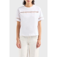 Emporio Armani Pamuklu Regular Fit Bisiklet Yaka T Shirt Kadın T Shirt 3D2T7J 2jıdz 0100