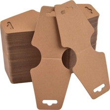 Roco Paper Co. Roco Paper Kraft Takı Kolye ve Bileklik Kartları - Takı Asma Kartı 100 Adet 9 x 4 cm