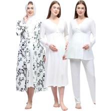 Effortt Ekru Tesettürlü Hamile Lohusa Set