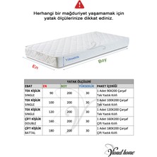 Vionel Home Gri Pamuklu Ranforce Tek Kişilik Lastikli Çarşaf + 1 Yastık Kılıfı 100 x 200