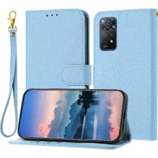 Manyi Mall Telefon Kılıfı Için Xiaomi Redmi Not 11 Pro 4g/5g Litchi Desen Flip Folio Pu (Yurt Dışından)