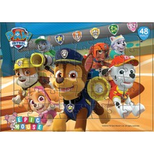 Epic Mouse Paw Patrol Eğitici Puzzle Seti- Yeni Başlayacaklara - 2 x 48 Parça Frame Puzzle/yapboz