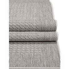 Konfor Sisalux 3093 Krem Jüt Tabanlı Modern Dokuma Kilim Sisal Hasır Halı80x150