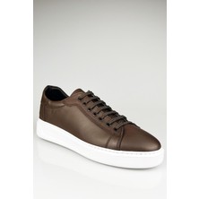 Lusive  Deri Kahverengi Erkek Sneaker, Erkek Casual Ayakkabı, Erkek Günlük Ayakkabı LUASS24AL0051