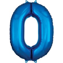 Organizasyon Pazarı 34 inç 0 Mavi Renk Rakam Folyo Balon