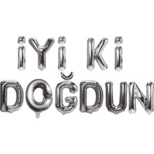 Organizasyon Pazarı İyi Ki Doğdun Gümüş Folyo Balon 30 Cm