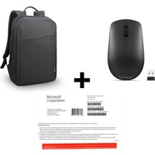 Lenovo 400 Kablosuz Mouse + Lenovo 15.6" Notebook Sırt Çantası Siyah +Microsoft Windows 11 Pro Lisans - 32BİT/64BİT