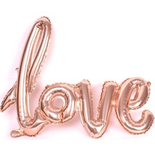 Organizasyon Pazarı Love İmza Folyo Balon Bronze 70cm x 36cm