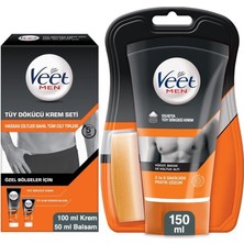 Veet Men Özel Bölgeler İçin Tüy Dökücü Krem Seti 100&50 ml + Duşta Tüy Dökücü Krem 150ml