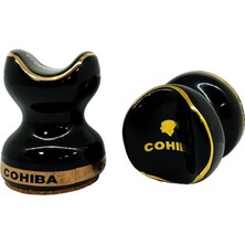 Cohiba Seramik Siyah Puro Standı Sehpası