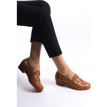 Tamdabu Ayakkabı  Deri Anatomik Taban Comfort Taba Kadın Ayakkabı TMD202441