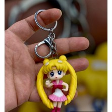 Meyra Accessories 1 Adet Sevimli Anime Hatsune Mini Figürlü Çanta Aksesuarı Anahtarlık 3D Kaliteli Hatsune Anahtarlık