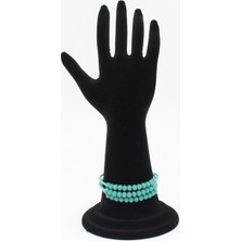 Chantaky 044 250 3'lü Siyah Kristal Taşlı Kadın Yeşil Tek Ebat Bileklik