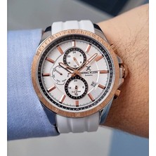 Daniel Klein Exclusive Beyaz Silikon Kayışlı Tüm Fonksiyonları Aktif Takvimli Erkek Kol Saati