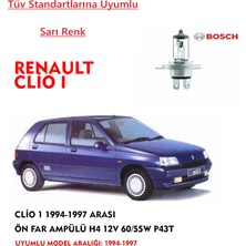 Bosch Clio 1 1994-1997 Arası Ön Far Ampülü Sarı Renk 60/55W