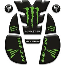 Wolf  Wolf Tank Pad Siyah-Yeşil Yamaha Mt-25 2020-2023