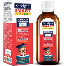 Sorvagen Smart Kids Sıvı Form - Sitikolin Dha Omega 3 Norveç Balık Yağı ve B12 - 150 ml 2 Adet