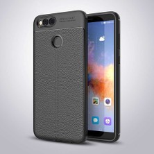 Huawei Honor 7x Kılıf Deri Görünümlü Silikon Zipax-Zr-Niss