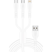 Galaxy A7 2018 A750F Şarj Kablosu 3in1 Micro USB 3.1A - SNX-SC63