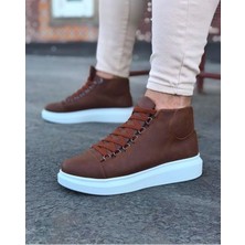 Hdym WG032 Taba Bağcıklı Sneakers  Yarım Bilek Bot