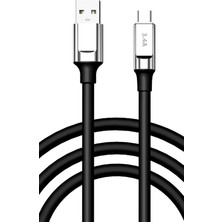 Vivo Y51 Şarj Kablosu Type C 3.4A Hızlı Şarj - SC65T-SIYAH