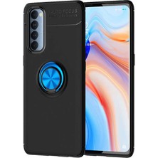 Oppo Reno 4 Pro 4g Kılıf Ravel Yüzüklü Standlı Silikon Kapak