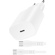 For Galaxy S8+ Plus Şarj Kablosu Type C 25W Süper Hızlı Şarj - S40TBEYAZ