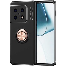 One Plus 10 Pro Kılıf Ravel Yüzüklü Standlı Silikon Kapak