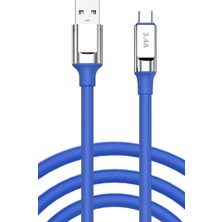 Xiaomi 12T Şarj Kablosu Type C 3.4A Hızlı Şarj - SC65T-MAVI