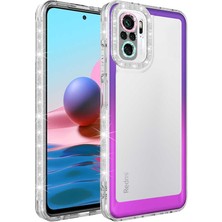 Xiaomi Redmi Note 10S Kılıf Simli ve Renk Geçişli Kapak Zipax-Zr-Park