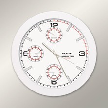Regal 0085 WWT Metal Kasa 41 Cm. Beyaz Dünya modern duvar saati