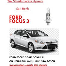 Bosch Ford Focus 3 2011 Sonrası Ön Uzun Far Ampülü 55W
