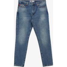 Lee Cooper Jack Normal Bel Dar Kesim Dar Paça Mavi Erkek Jean Pantolon