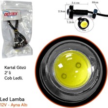 Replax Kartal Göz 12V Ayna Altı LED Lamba 22 mm Beyaz 2 Li Cob LED