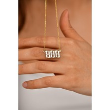 Erdobia Gold 888 Melek Sayısı Gümüş Denge Kolyesi