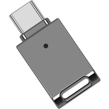 Blueleskyy 64G USB Flash Sürücü Memory Stick Type-C Usb3.1(Koyu Gri) (Yurt Dışından)