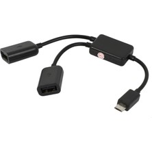 Blueleskyy Mikro USB Ana Bilgisayar Kablosu, Erkek - 2x Tip A Çift USB Dişi Otg Adaptör (Yurt Dışından)