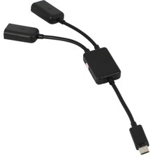 Blueleskyy Mikro USB Ana Bilgisayar Kablosu, Erkek - 2x Tip A Çift USB Dişi Otg Adaptör (Yurt Dışından)