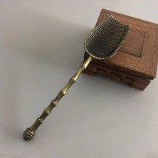 Yaci Shop No.4 Tarzı Kürek Şekli Çay Kaşıkları Retro Çin Tarzı Çay Aksesuarları Bakır Şeker Tuz Kahve Kaşıkları Mutfak Kongfu Çay Araçları Gadget'ları (Yurt Dışından)