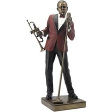 Wise Veronese Biblolar-Wise Cazcılar-Wıse Trampet Calan Erkek Şarkıcı-14*13*29,5 CM– Dekoratif Obje ve Koleksiyonluk Model