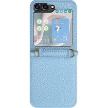 Manyi Market Telefon Kılıfı Için Samsung Galaxy Z Flip 5 Cüzdan Flip Folio Litchi Desen Pu (Yurt Dışından)