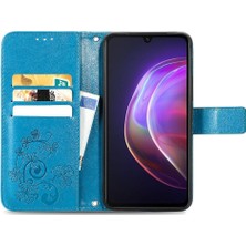 BDT Boutique Vivo V21 Flip Kapak Için Kılıf Kısa Kayış Deri Kılıf Zarif Iş (Yurt Dışından)