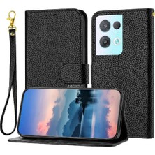 BDT Boutique Oppo Phone 8 Pro Için Telefon Kılıfı Cüzdan Flip Folio Litchi Desen Pu Deri (Yurt Dışından)