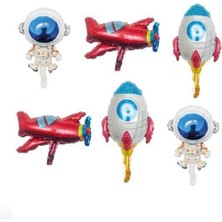 Organizasyon Pazarı Astronot Set 6 Lı Folyo Balon 30 cm