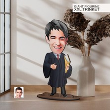 Bk Gift Kişiye Özel Avukat Karikatürlü Büyük Boy Ahşap Biblo-3, Arkadaşa Hediye , Sevgiliye Hediye, Kişiye Özel Biblolar