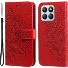 Xshine Honor X8B 4g Deri Çiçek Kplus Yuvaları Telefon Kabuğu (Yurt Dışından)