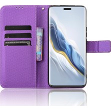 Xshine Honor Magic6 Pro 5g Kabuk Deri Elmas Doku Telefon Kapağı Cüzdan Kılıfı (Yurt Dışından)