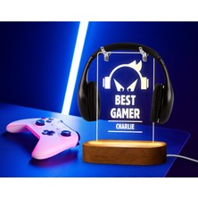 Bk Gift Kişiye Özel Isimli Gamer Tasarımlı LED Lamba-5, Gece Lambası, Ev Dekorasyonu, Işıklı Pleksi Biblo