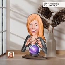 Bk Gift Kişiye Özel Astrololg Karikatürlü Büyük Boy Ahşap Biblo-1, Arkadaşa Hediye , Sevgiliye Hediye, Kişiye Özel Biblolar